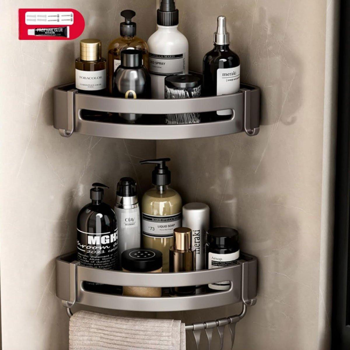 Single Tier Triangle Bathroom Storage Basket | StorageOZ