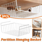 3 Pcs White Hanging Under Shelf Basket Set | StorageOZ