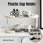 Two Tier Mug Organiser in Two Colours Set | StorageOZ