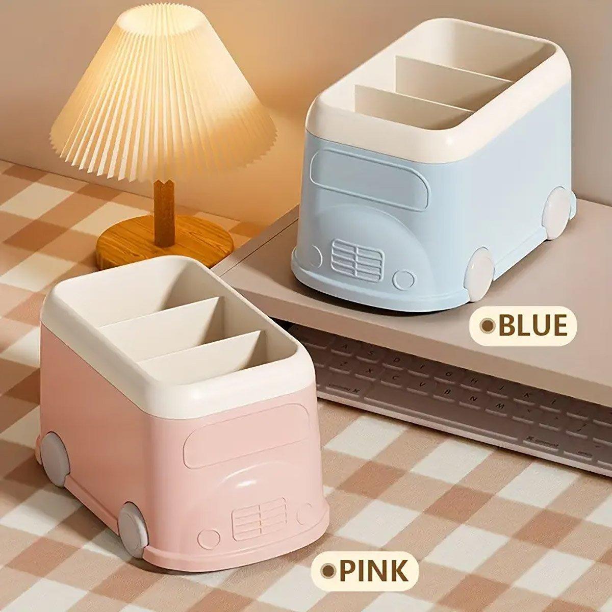 Bus Cartoon Desktop Pen Holder Two Colours | StorageOZ