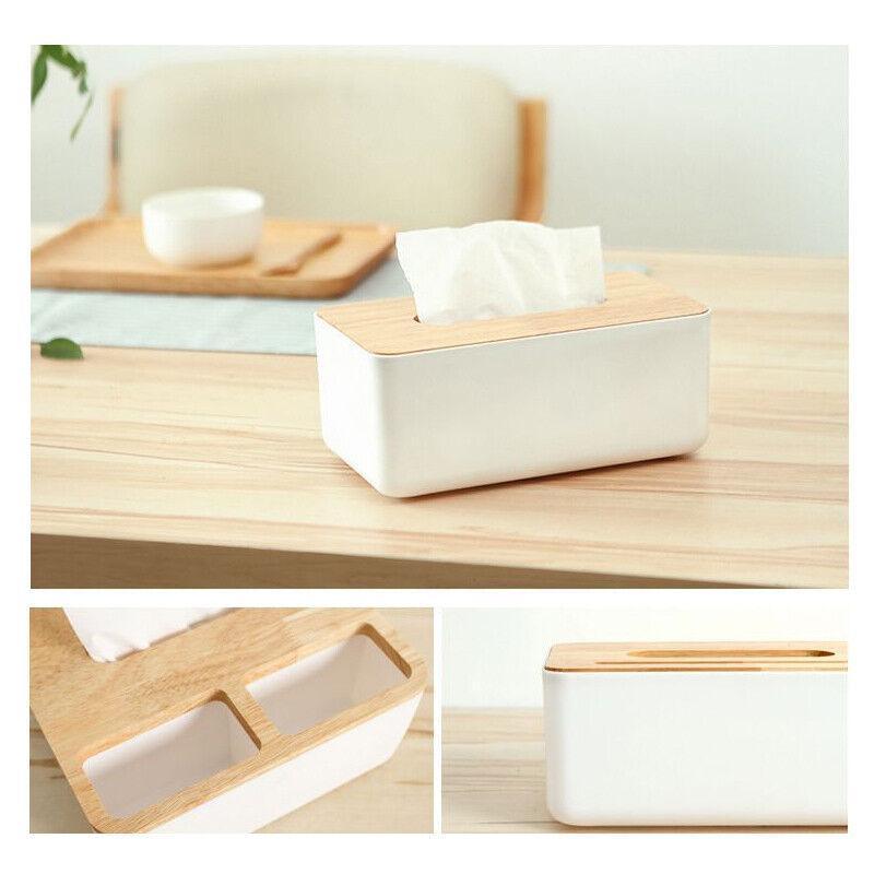 PP Wood Tissue Box Cover in Four Colours | StorageOZ