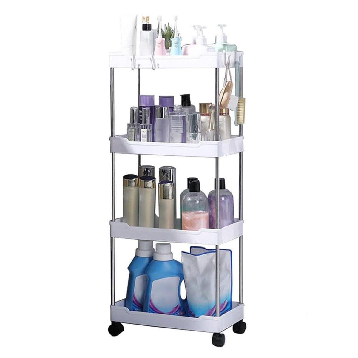 Rolling Storage Cart 3 or 4 Tiers Two Colours | StorageOZ