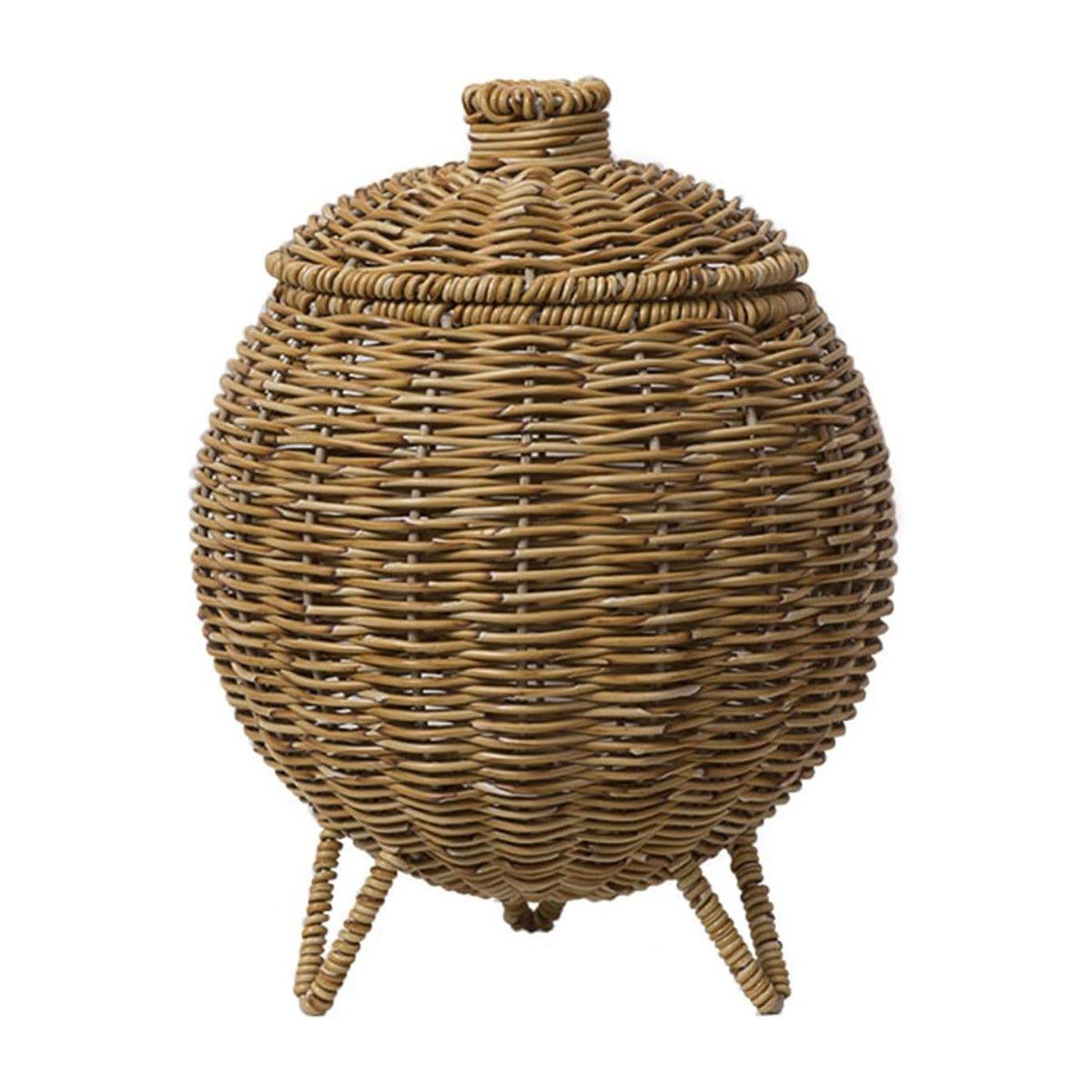 Lidded Rattan Style Basket With or Without Legs | StorageOZ