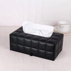 Quilted Leather Tissue Box in Two Colours | StorageOZ