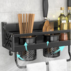 Punch Free Kitchen Wall Storage Rack Two Colours | StorageOZ