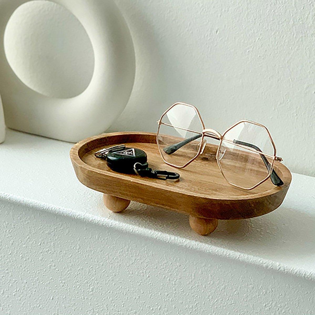 Wooden Oval Tray Home Storage Display Set | StorageOZ