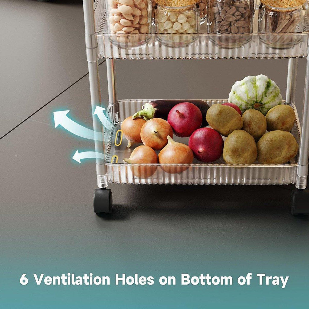 Mobile Acrylic Storage Rack 3 or 4 Tiers | StorageOZ