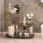 Two Tier Metal Marble Tray Storage Rack Set | StorageOZ