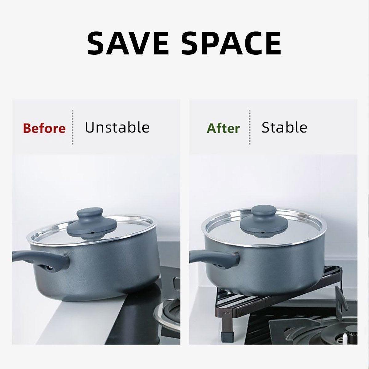 Metal Triangle Corner Kitchen Shelf Two Colours | StorageOZ