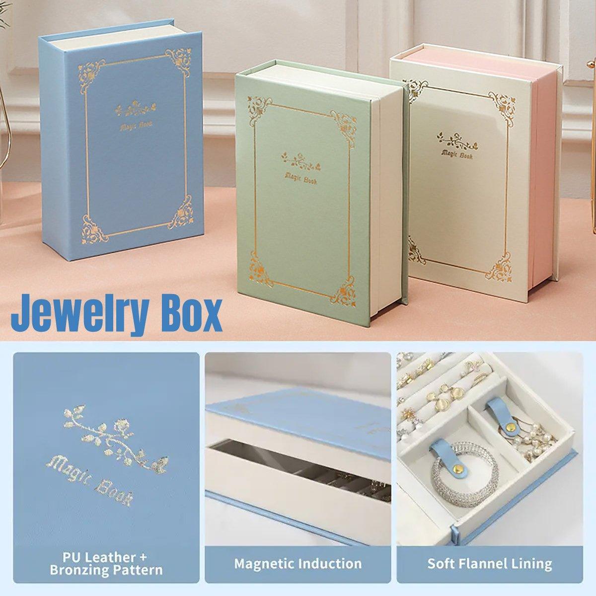 Book Style Jewellery Box in Three Colours | StorageOZ