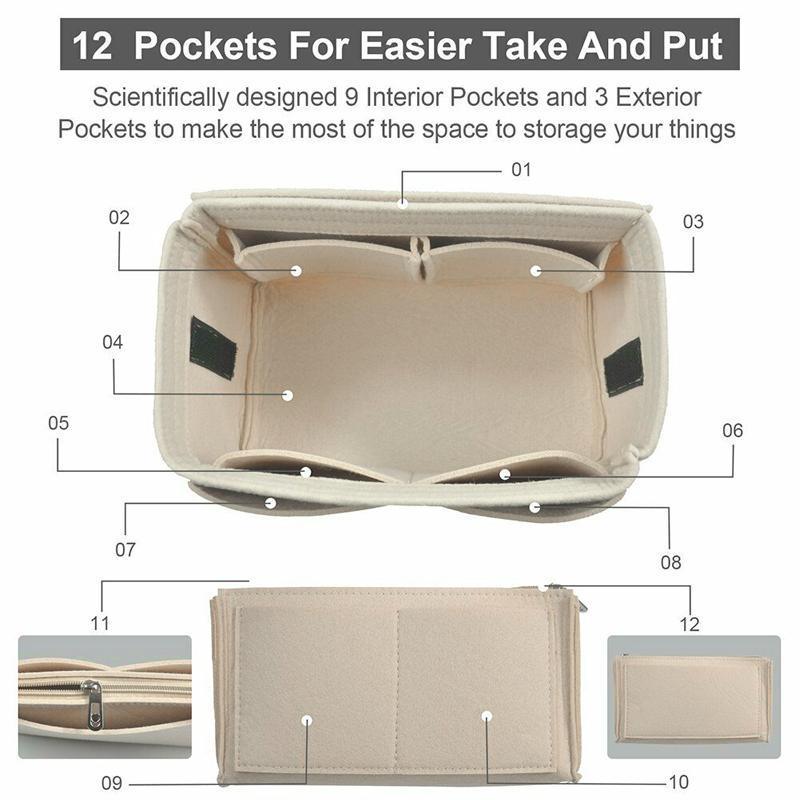 Felt Handbag Inserts Several Sizes Organiser | StorageOZ
