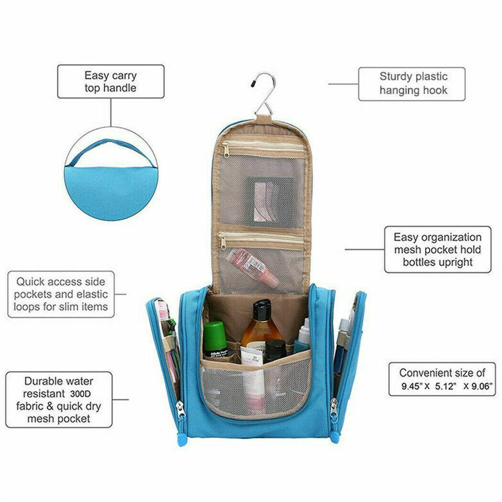 Waterproof Nylon Wash Bag with Hanging Hook | StorageOZ