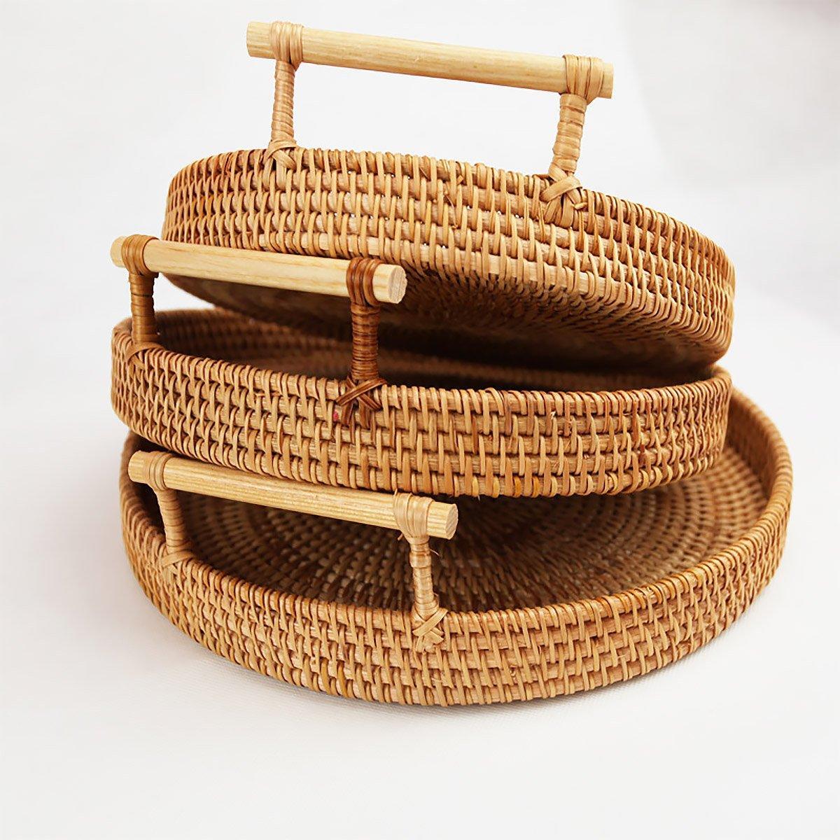 Rattan Serving Basket in Three Diameters | StorageOZ