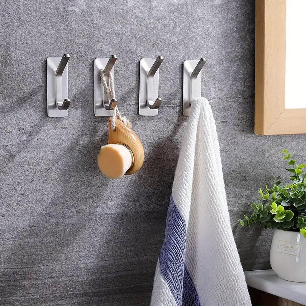 Stainless Steel Adhesive Hooks Gold or Silver | StorageOZ