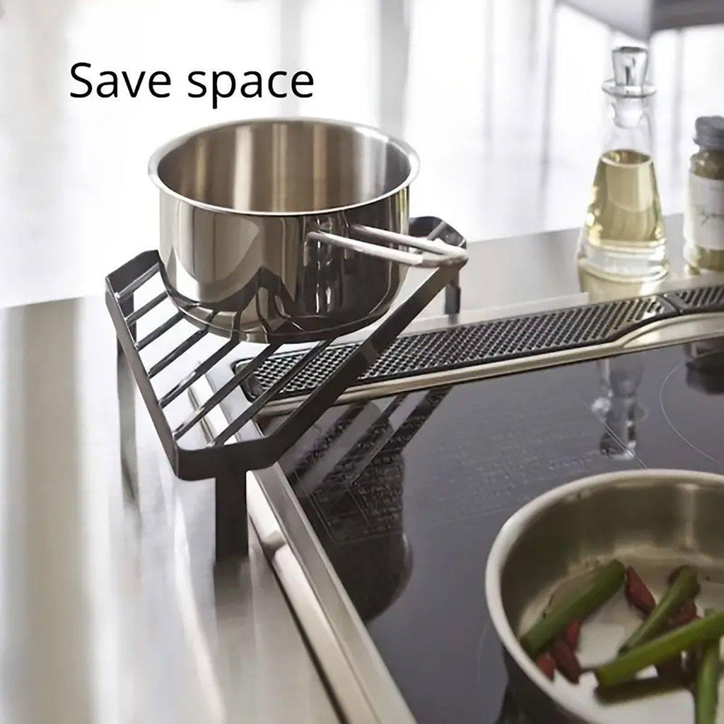 Metal Triangle Corner Kitchen Shelf Two Colours | StorageOZ