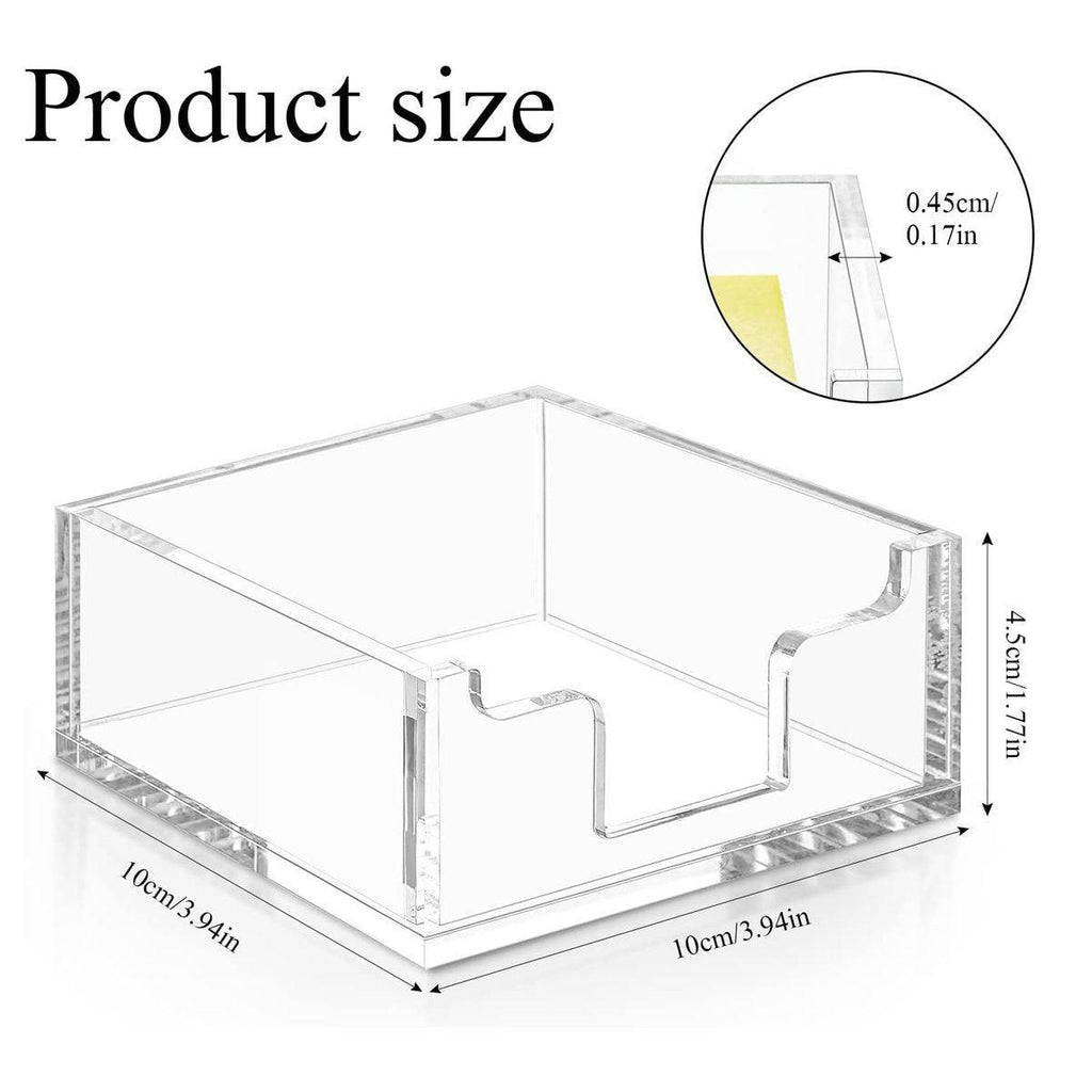 Clear Acrylic Sticky Note Holder Desk Box | StorageOZ