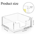 Clear Acrylic Sticky Note Holder Desk Box | StorageOZ