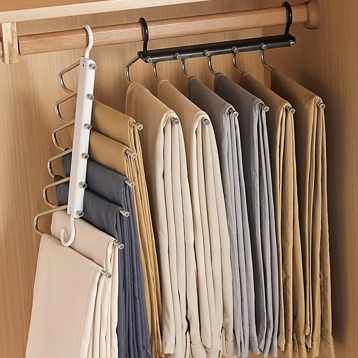 Stainless Folding Pants Rack Two Colours | StorageOZ