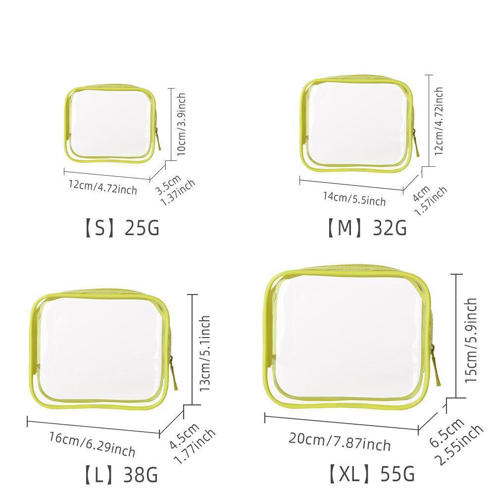 4 Pcs PVC Cosmetic Storage Bags Nine Colours | StorageOZ