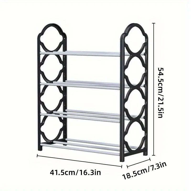 4 Tier Shoe Rack in Three Colours Organiser | StorageOZ