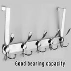 5 Hook Stainless Steel Over Door Coat Rack | StorageOZ