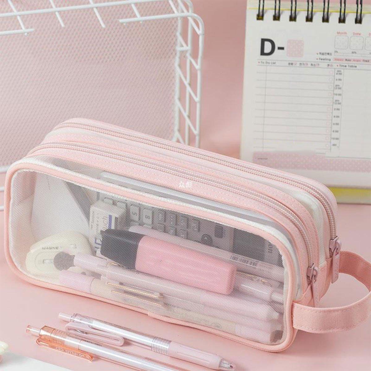 Gauze Pen Cases Two Colours Desk Organiser | StorageOZ