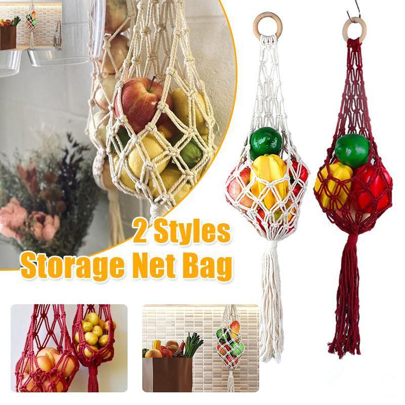 Hanging Rope Fruit Basket in Two Colours | StorageOZ