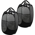2 Pcs Foldable Mesh Laundry Hamper Basket | StorageOZ