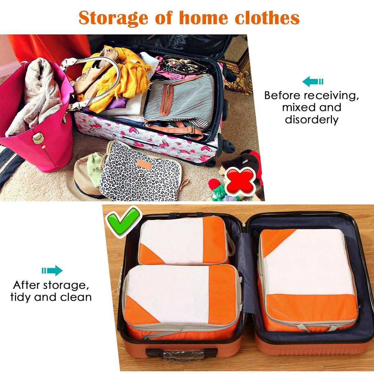 6 Pcs Mesh Travel Storage Bags Five Colours | StorageOZ