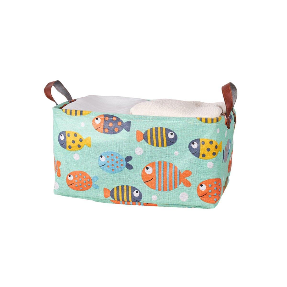 Cotton Linen Storage Baskets Six Prints Set | StorageOZ