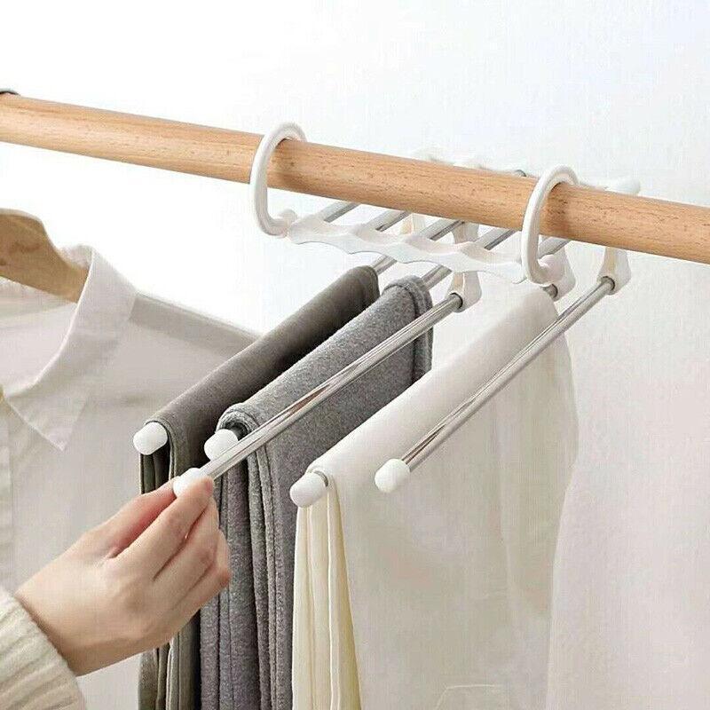 5 Bar Steel Pants Hanger Rack Two Colours | StorageOZ