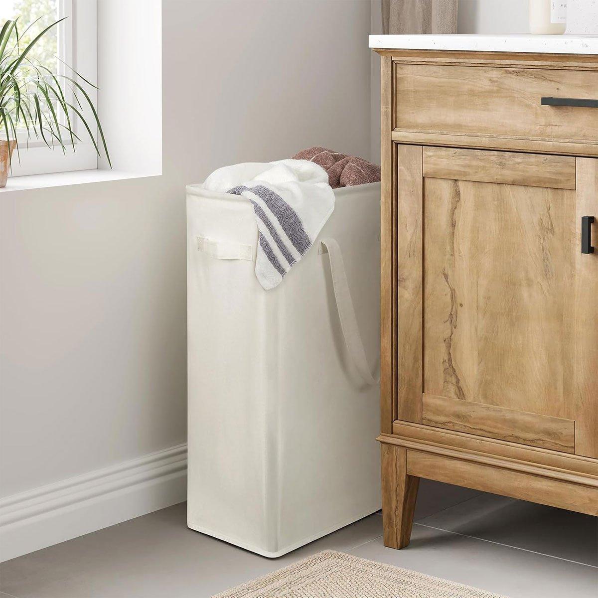 Slim Foldable Oxford Laundry Basket Four Colours | StorageOZ