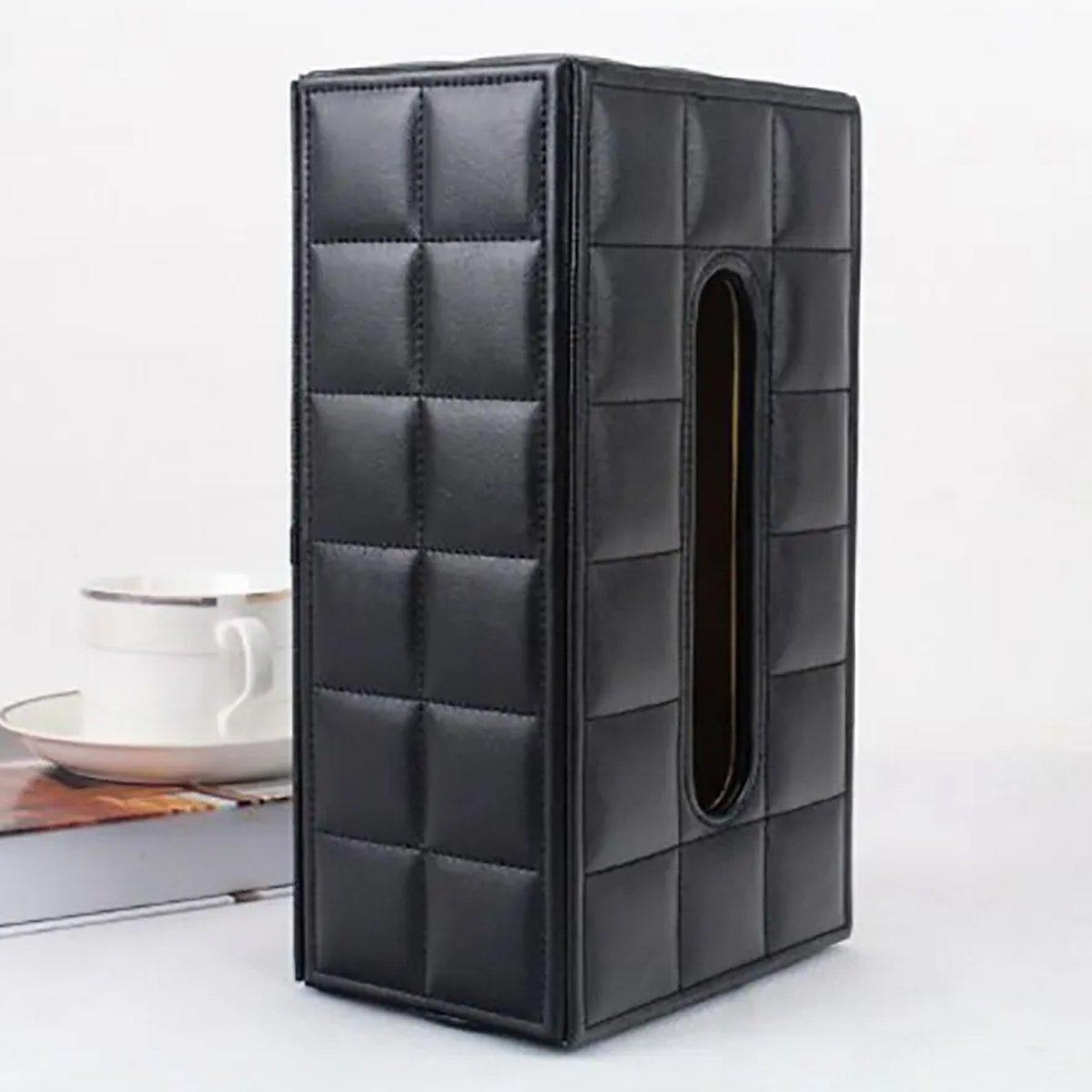 Quilted Leather Tissue Box in Two Colours | StorageOZ