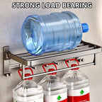 Punch Free Grey Aluminium Bathroom Towel Rack | StorageOZ