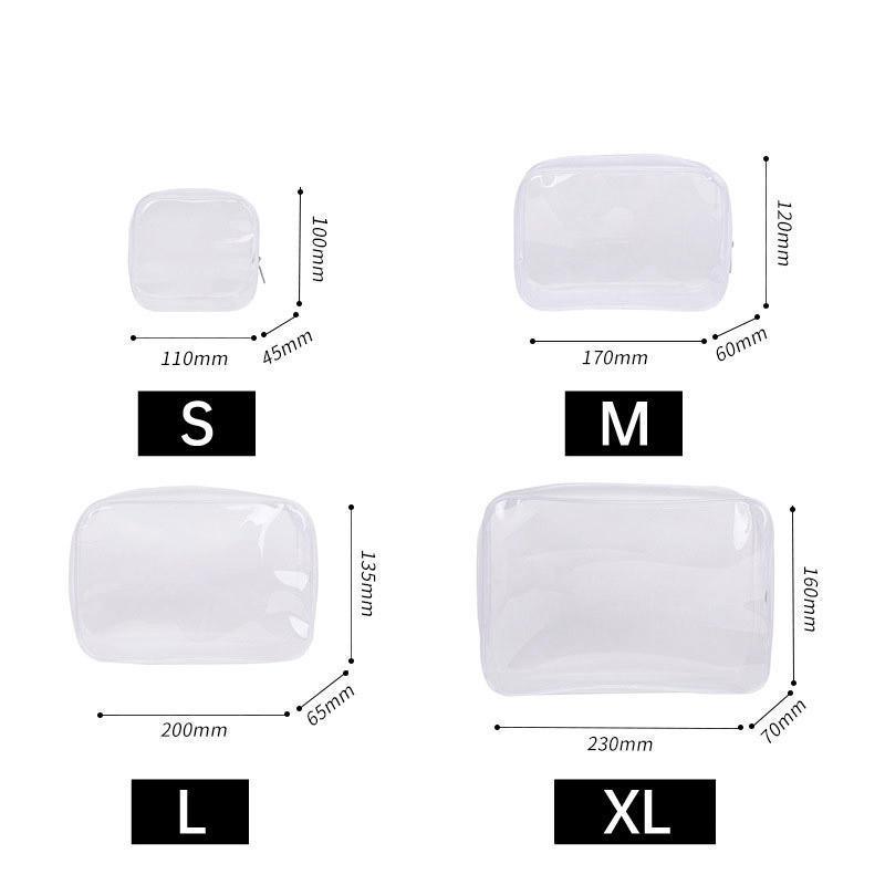 4 Pcs Clear Wash Bags Travel Organiser Set | StorageOZ