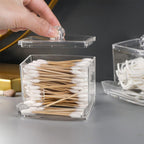 5 Pcs Clear Acrylic Cotton Swab Storage Case | StorageOZ