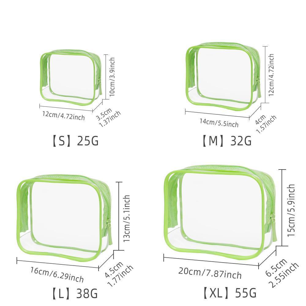 4 Pcs PVC Cosmetic Storage Bags Nine Colours | StorageOZ
