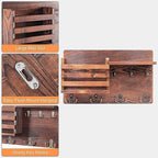 Wood Look Wall Shelf Storage Organiser Set | StorageOZ
