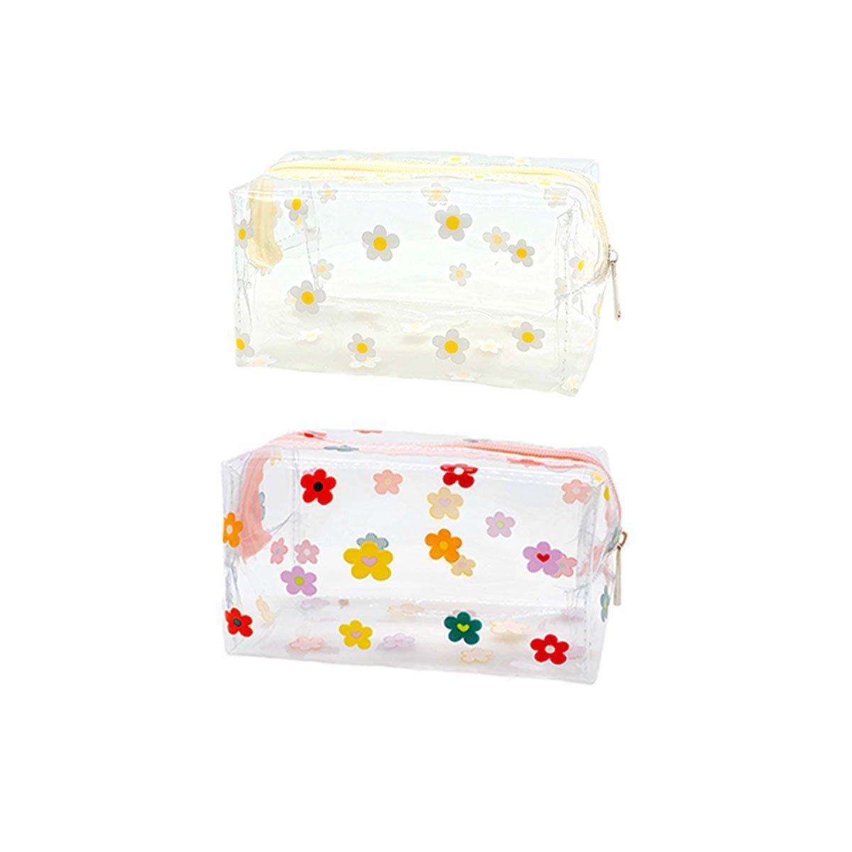 2 Pcs Clear PVC Travel Makeup Storage Bags | StorageOZ