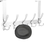 5 Hook Stainless Steel Over Door Coat Rack | StorageOZ