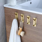 Stainless Steel Adhesive Hooks Gold or Silver | StorageOZ
