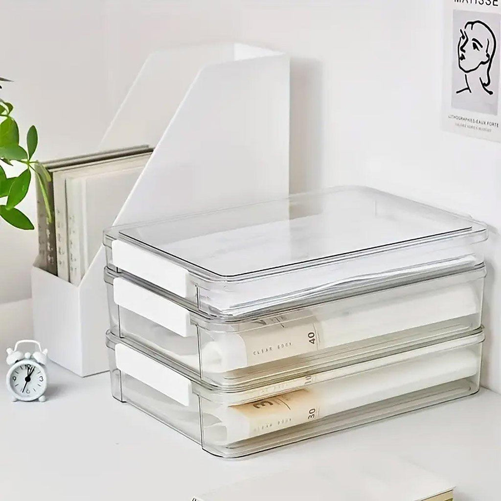 A4 Transparent File Storage Box Two Sizes | StorageOZ