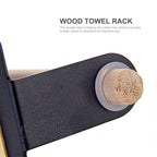 No Drill Black Towel and Roll Holder Rack | StorageOZ