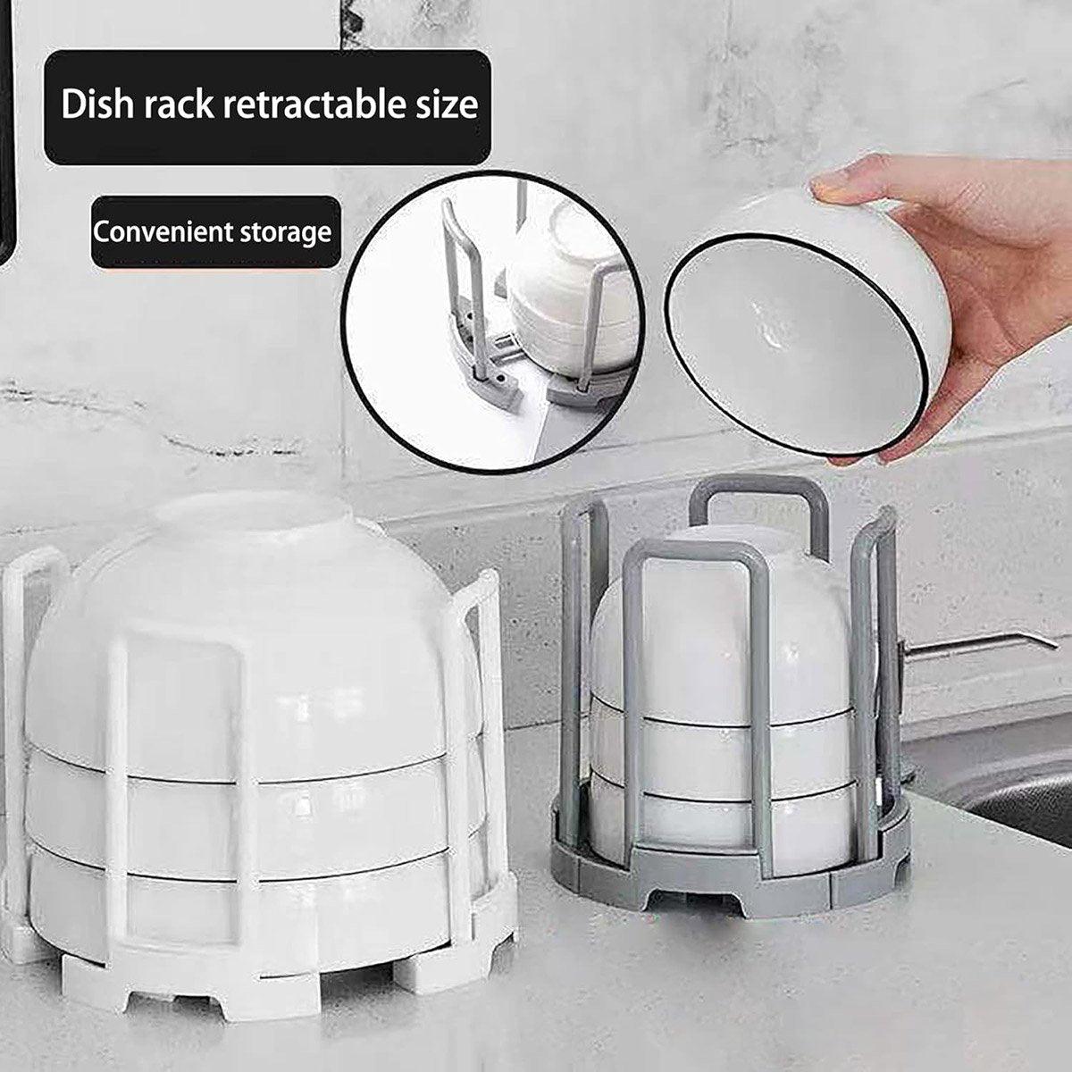 2 Pcs Retractable Bowl Drain Racks Two Colours | StorageOZ