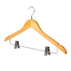 10 Pcs Wooden Clip Clothes Hangers Two Finishes | StorageOZ