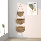 3 Layer Cotton Rope Wall Basket Two Colours | StorageOZ
