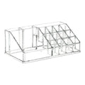 Clear Multi Grid Desktop Storage Box Organiser | StorageOZ