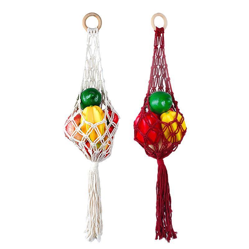 Hanging Rope Fruit Basket in Two Colours | StorageOZ