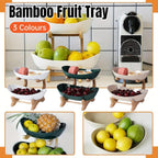 2 Tier Bamboo Fruit Tray in Three Colours | StorageOZ