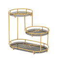 Two Tier Metal Marble Tray Storage Rack Set | StorageOZ